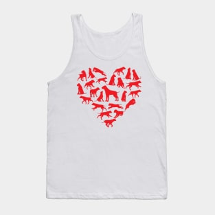 Funny Valentines American Bulldog Heart Valentine's Day 2023 Tank Top